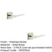PACK Elegant Polished Nickel Door Handle Square Stepped Rose Solid Brass Interior Handle (1)-1