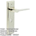 Stylish Polished Nickel Door Handle Lock Backplate Modern Homes Solid Brass Interior Handle-1