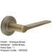 Antique Brass Door Handle Chamfered Rose Classic Elegant Design Solid Brass Interior Handle-1