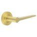 Elegant Satin Brass Door Handle Plain Rose Modern Traditional Interiors Solid Brass Interior Handle