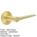 Elegant Satin Brass Door Handle Chamfered Rose Modern Classic Interiors Solid Brass Interior Handle-1