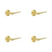 PACK Elegant Satin Brass Door Handle Reeded Rose Timeless Style Solid Brass Interior Handle