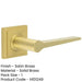 Elegant Satin Brass Door Handle Square Stepped Rose Modern Traditional Interiors Solid Brass Interior Handle-1