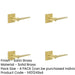 PACK Elegant Satin Brass Door Handle Square Stepped Rose Modern Traditional Interiors Solid Brass Interior Handle-1