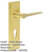 Satin Brass Euro Backplate Door Handle Elegant Durable Solid Brass Interior Handle-1