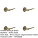 PACK Elegant Antique Brass Door Handle Stepped Rose Classic Interiors Solid Brass Interior Handle-1