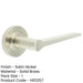 Elegant Satin Nickel Door Handle Chamfered Rose Modern Interiors Solid Brass Interior Handle-1