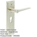 Satin Nickel Euro Backplate Door Handle Modern Homes Solid Brass Interior Handle-1