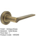 Elegant Solid Brass Door Handle Reeded Rose Antique Finish Solid Brass Interior Handle-1