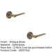 PACK Antique Brass Door Handle Knurled Rose Classic Modern Design Solid Brass Interior Handle (1)-1