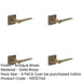 PACK Antique Brass Door Handle Square Rose Modern Traditional Interiors Solid Brass Interior Handle-1