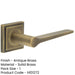 Antique Brass Door Handle with Square Rose Classic Modern Design Solid Brass Interior Handle-1