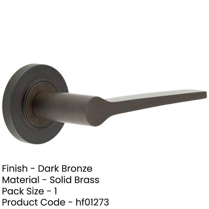 Elegant Dark Bronze Door Handle Rose Modern Classic Interiors Solid Brass Interior Handle-1