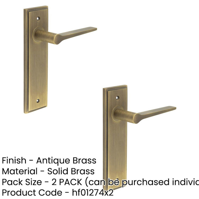 PACK Elegant Antique Brass Door Handle Latch Backplate Modern Homes Solid Brass Interior Handle (1)-1