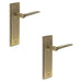 PACK Elegant Antique Brass Door Handle Latch Backplate Modern Homes Solid Brass Interior Handle (1)
