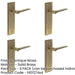 PACK Elegant Antique Brass Door Handle Latch Backplate Modern Homes Solid Brass Interior Handle-1