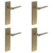 PACK Elegant Antique Brass Door Handle Latch Backplate Modern Homes Solid Brass Interior Handle