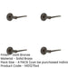 PACK Elegant Solid Brass Door Handle Chamfered Rose Dark Bronze Finish Solid Brass Interior Handle-1