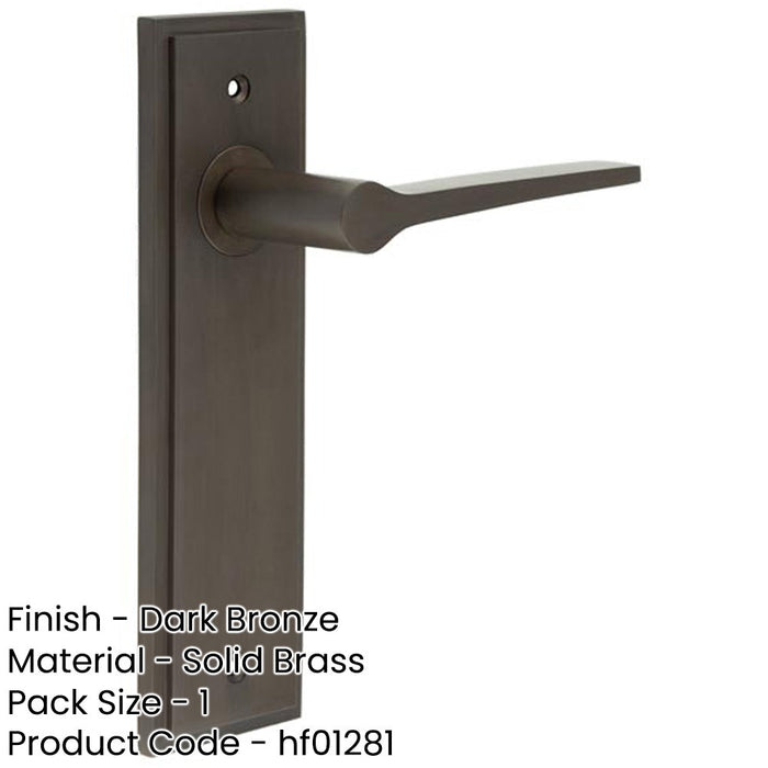 Elegant Dark Bronze Door Handle Latch Backplate Modern Homes Solid Brass Interior Handle (1)-1