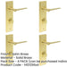 PACK Elegant Satin Brass Door Handle with Backplate Bathrooms Solid Brass Interior Handle-1