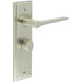 Satin Nickel Bathroom Door Handle with Backplate Turn Release Solid Brass Interior Handle (6)