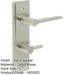 Satin Nickel Door Handle with Backplate Turn Release Bathrooms Solid Brass Interior Handle-1