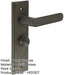 Elegant Dark Bronze Bathroom Door Handle with Backplate Turn Release Solid Brass Interior Handle (4)-1