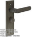 Elegant Dark Bronze Door Handle with Backplate Turn Release Feature Solid Brass Interior Handle-1
