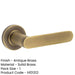 Antique Brass Plain Rose Door Handle Stylish Homes Solid Brass Interior Handle-1