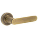 Antique Brass Plain Rose Door Handle Stylish Homes Solid Brass Interior Handle