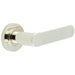 Polished Nickel Door Handle with Plain Rose Design Stylish Interiors Solid Brass Interior Handle