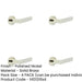 PACK Polished Nickel Door Handle with Plain Rose Design Stylish Interiors Solid Brass Interior Handle-1