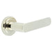 Stylish Polished Nickel Door Handle with Stepped Rose Design Solid Brass Interior Handle
