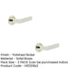 PACK Stylish Polished Nickel Door Handle with Stepped Rose Design Solid Brass Interior Handle (2)-1