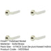 PACK Stylish Polished Nickel Door Handle with Stepped Rose Design Solid Brass Interior Handle-1