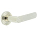 Reeded Rose Polished Nickel Door Handle Stylish Interiors Solid Brass Interior Handle