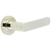 Stylish Knurled Door Handle Polished Nickel Finish Solid Brass Interior Handle