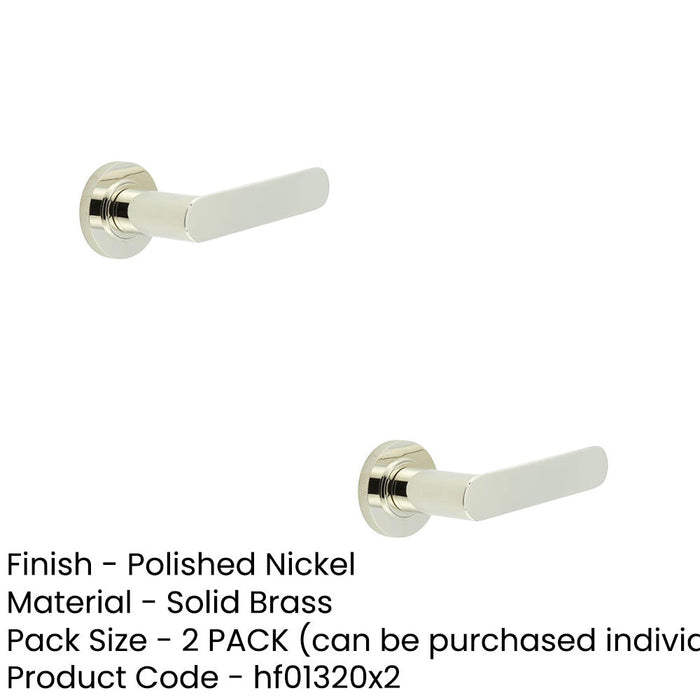 PACK Stylish Knurled Door Handle Polished Nickel Finish Solid Brass Interior Handle (1)-1