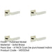 PACK Stylish Polished Nickel Square Door Handle with Sprung Lever Solid Brass Interior Handle-1