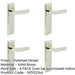 PACK Elegant Polished Nickel Door Handle Latch Backplate Luxury Homes Solid Brass Interior Handle-1