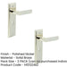 PACK Elegant Polished Nickel Door Handle Lock Backplate Solid Brass Interior Handle (2)-1