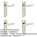 PACK Elegant Polished Nickel Door Handle Lock Backplate Solid Brass Interior Handle-1