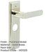 Polished Nickel Bathroom Door Handle with Backplate Elegant Durable Solid Brass Interior Handle-1