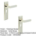 PACK Elegant Polished Nickel Door Handle with Euro Backplate Solid Brass Interior Handle (8)-1