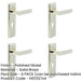 PACK Elegant Polished Nickel Door Handle with Euro Backplate Solid Brass Interior Handle (3)-1