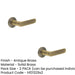 PACK Antique Brass Door Handle with Chamfered Rose Elegant Interiors Solid Brass Interior Handle (1)-1