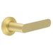 Elegant Chamfered Rose Satin Brass Door Handle Home Office Solid Brass Interior Handle