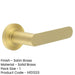 Elegant Satin Brass Reeded Door Handle Luxurious Interiors Solid Brass Interior Handle-1