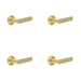 PACK Elegant Satin Brass Reeded Door Handle Luxurious Interiors Solid Brass Interior Handle