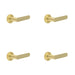 PACK Elegant Knurled Door Handle Satin Brass Modern Interiors Solid Brass Interior Handle